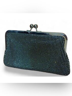Evening Rhinestone Clutch Bag in Black